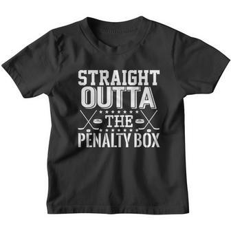 Straight Outta The Penalty Box Funny Ice Hockey Enforcer V2 Youth T-shirt - Thegiftio UK