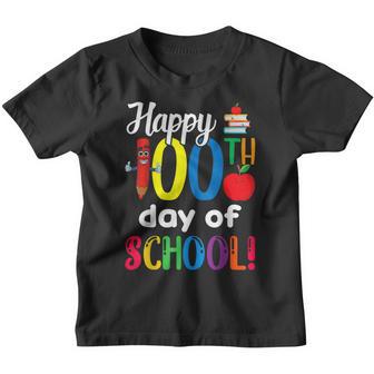 Student Kids Teacher Gift Happy 100Th Day Of School Youth T-shirt - Thegiftio UK