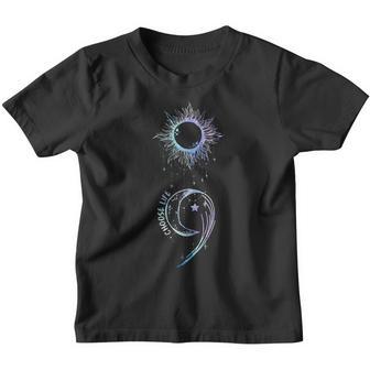 Suicide Prevention Awareness Choose Life Semicolon Gothic Youth T-shirt - Thegiftio UK