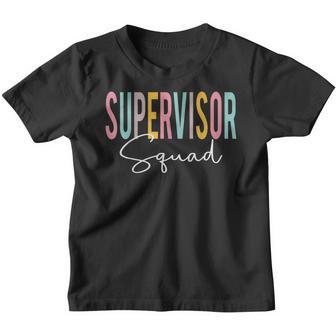 Supervisor Squad Colorful Appreciation Day Back To School Youth T-shirt - Thegiftio UK