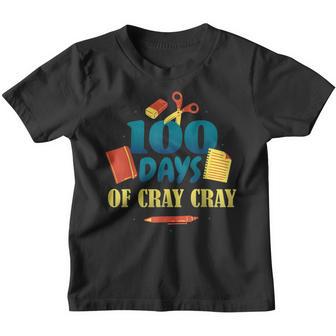 Supply For Student 100Th Day Crazy 100 Days Of School Youth T-shirt - Thegiftio UK