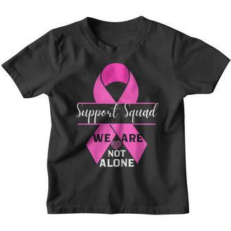 Support Squad Messy Bun Pink Warrior Breast Cancer Awareness V27 Youth T-shirt - Thegiftio UK