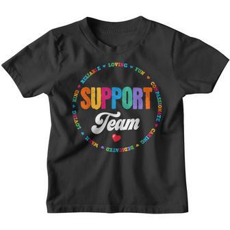 Support Team Crew Teacher Aides Teachers Squad Back School Youth T-shirt - Thegiftio UK