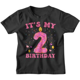 Sweet Donut Its My 2Nd Birthday 2 Years Old Funny Youth T-shirt - Thegiftio UK