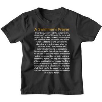 Swimming A Swimmers Prayer Youth T-shirt - Thegiftio UK
