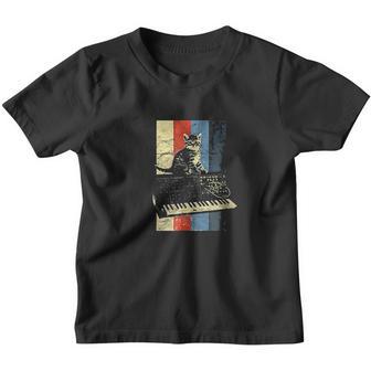 Synthesizer And Cat Vintage Analog Youth T-shirt - Thegiftio UK
