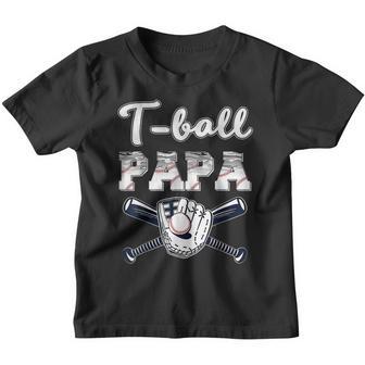 T-Ball Ball Papa Baseball Dad Game Day Fathers Day Youth T-shirt - Thegiftio UK