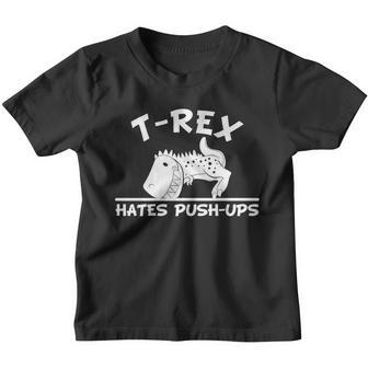 T-Rex Hates Push-Ups Funny Fitness Gym Design Youth T-shirt - Thegiftio UK