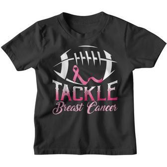 Tackle Breast Cancer Awareness American Football Pink Ribbon Youth T-shirt - Thegiftio UK