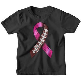 Tackle Football Pink Ribbon Breast Cancer Awareness Boys Kid V23 Youth T-shirt - Thegiftio UK