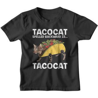 Taco And Cat Tacocat Spelled Backward Is Tacocat Youth T-shirt - Thegiftio UK