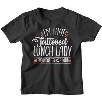Tattooed School Lunch Lady Cafeteria Worker Youth T-shirt - Thegiftio UK