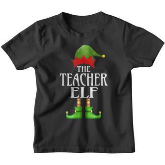 Teacher Elf Xmas Funny Family Matching Group Christmas Youth T-shirt - Thegiftio UK
