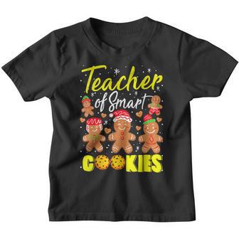 Teacher Of Smart Cookies Christmas Xmas Pajama Gingerbread Youth T-shirt - Thegiftio UK
