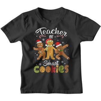 Teacher Of Smart Cookies Dabbing Gingerbread Christmas Gifts Youth T-shirt - Thegiftio UK