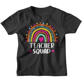 Teacher Squad 100Th Day Of School 100 Days Smarter Rainbow Youth T-shirt - Thegiftio UK