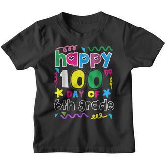 Teacher Student 100Th Day Of 6Th Grade 100 Days Of School Youth T-shirt - Thegiftio UK