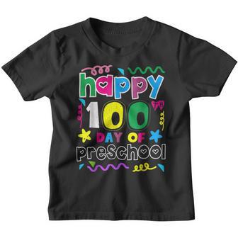 Teacher Student 100Th Day Of Preschool 100 Days Of School Youth T-shirt - Thegiftio UK