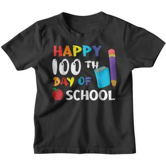 Teacher Student Happy 100Th Days 100 Days Of School Youth T-shirt - Seseable