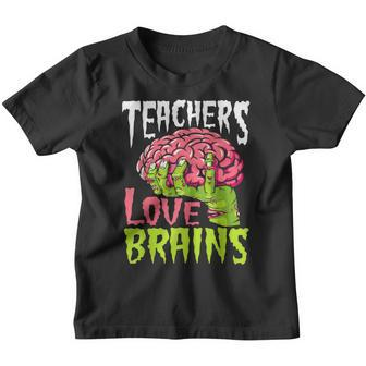 Teachers Love Brains Funny Zombie Teacher Halloween Zombies Youth T-shirt - Thegiftio UK