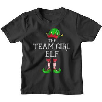 Team Girl Elf Xmas Family Matching Group Christmas Youth T-shirt - Thegiftio UK