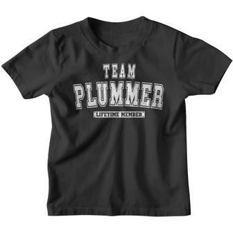 Team Plummer Lifetime Member Family Last Name Youth T-shirt - Thegiftio UK