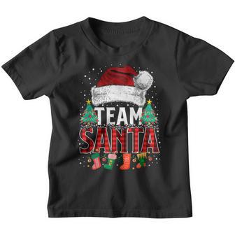 Team Santa Christmas Squad Family Matching Lights Boy Girls Youth T-shirt - Thegiftio UK