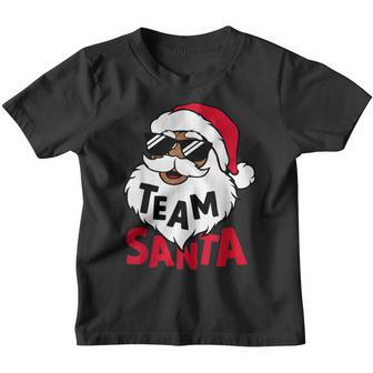 Team Santa Happy Holiday Christmas Pajama Black Men Boy Girl Youth T-shirt - Thegiftio UK
