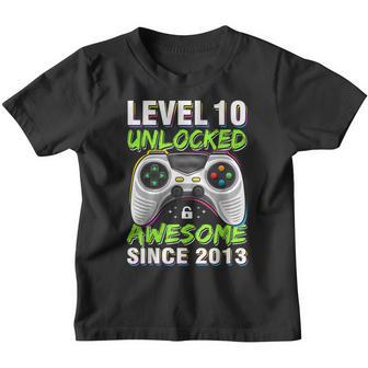Ten 10Yr Bday Son Boy Funny Gamer 10Th 10 Year Old Birthday V3 Youth T-shirt - Thegiftio UK