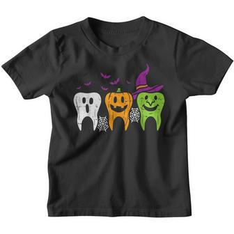 Th Ghost Pumpkin Witch Cute Dental Halloween Dentist Gift V10 Youth T-shirt - Thegiftio UK