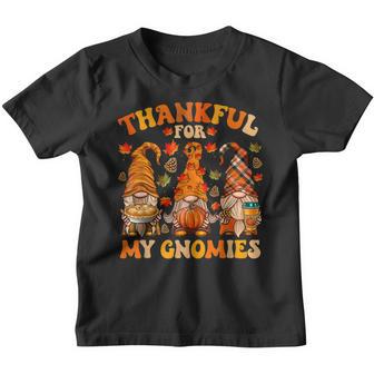 Thankful For My Gnomies Cute Gnome Thanksgiving Men Women Youth T-shirt - Thegiftio UK