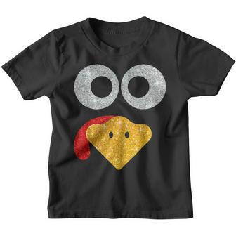 Thanksgiving Day Turkey Face Funny Boys Girls Kids Youth T-shirt - Thegiftio UK