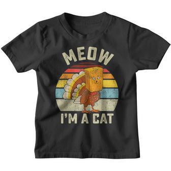 Thanksgiving Funny Turkey Fake Cat Retro Women Men Kids V3 Youth T-shirt - Thegiftio UK
