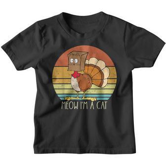 Thanksgiving Funny Turkey Fake Cat Retro Women Men Kids V5 Youth T-shirt - Thegiftio UK