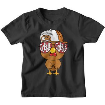 Thanksgiving Gobble Gobble Cute Turkey Kids Boys Men Girls Youth T-shirt - Thegiftio UK