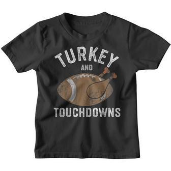 Thanksgiving Turkey And Touchdowns Football Men Boys V2 Youth T-shirt - Thegiftio UK