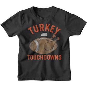 Thanksgiving Turkey And Touchdowns Football Men Boys V3 Youth T-shirt - Thegiftio UK