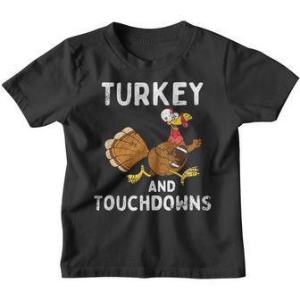 Thanksgiving Turkey And Touchdowns Football Men Kids Women V2 Youth T-shirt - Thegiftio UK