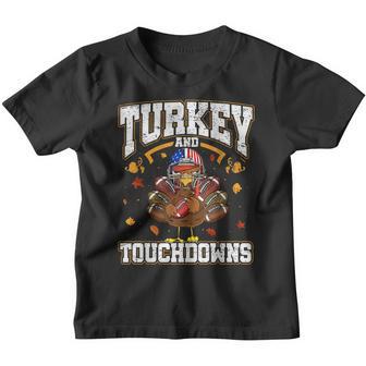 Thanksgiving Turkey And Touchdowns Men Kids Women Game Day Youth T-shirt - Thegiftio UK