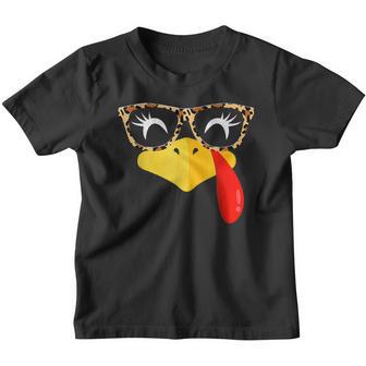 Thanksgiving Turkey Face Matching Family Costume Gift Kids Youth T-shirt - Thegiftio UK