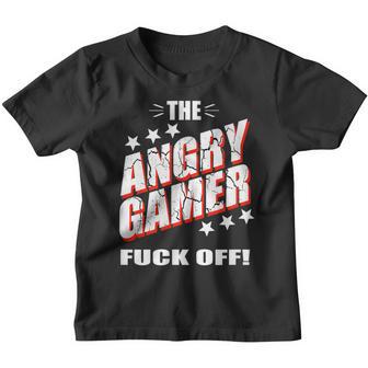 The Angry Gamer Fuck Off Saying With Stars Youth T-shirt - Thegiftio UK