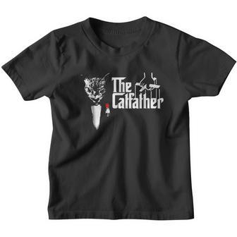 The Catfather Father Of Cats Funny Cat Dad Youth T-shirt - Thegiftio UK