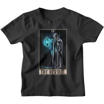 The Hermit Tarot Card Gothic Halloween Grim Reaper Gift Youth T-shirt - Thegiftio UK