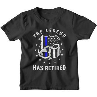 The Legend Has Retired Police Officer Gift Cop Funny Gift Youth T-shirt - Monsterry DE