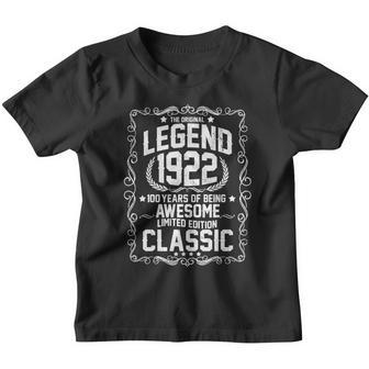 The Original Legend 1922 100Th Birthday Youth T-shirt - Monsterry UK