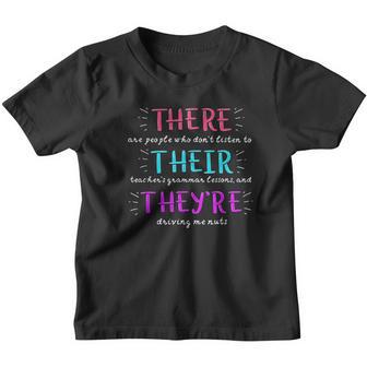 There Their They Are Funny English Teacher Gifts Youth T-shirt - Thegiftio UK