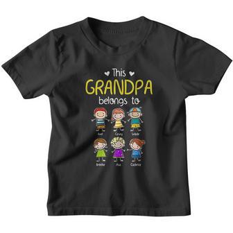 This Grandpa Belongs To Personalized Grandpa Youth T-shirt - Thegiftio UK