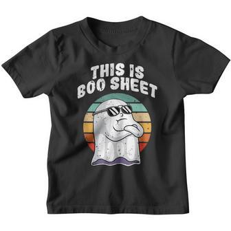 This Is Boo Sheet Funny Halloween Costume Ghost Pun Humor Youth T-shirt - Thegiftio UK