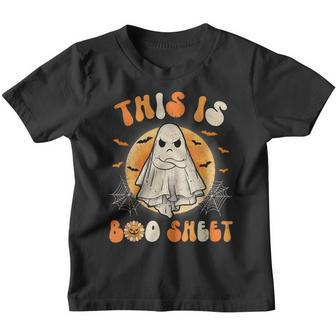 This Is Boo Sheet Ghost Retro Halloween Costume Funny Youth T-shirt - Thegiftio UK