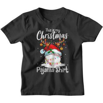 This Is My Christmas Baseball Pajama For Mom Women Girls Youth T-shirt - Thegiftio UK